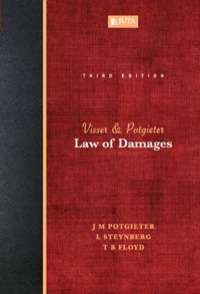 Cover image: Visser and Potgieter: Law of Damages 3rd edition 9780702194139