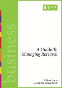 Cover image: Guide to Managing Research, A 9780702176845