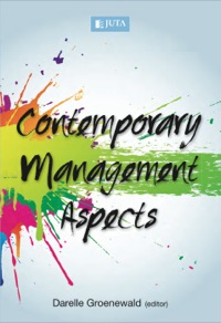 Cover image: Contemporary Management Aspects 1st edition 9781485102069