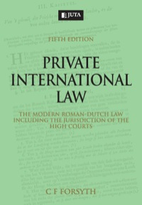 Imagen de portada: Private International Law 5th edition 9780702194221