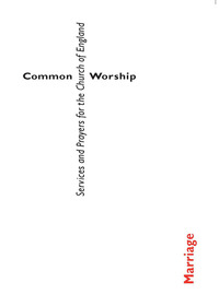 Cover image: Common Worship: Marriage Booklet 9780715122761