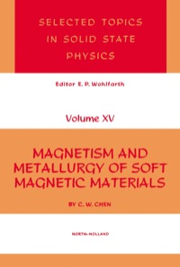 Titelbild: Magnetism And Metallurgy Of Soft Magnetic Materials 9780720407068