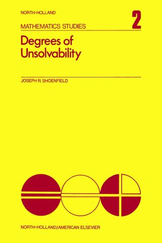 Titelbild: Degrees of unsolvability 9780720420616