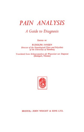 Cover image: Pain Analysis: A Guide to Diagnosis 9780723602460