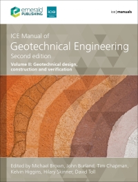 Cover image: ICE Manual of Geotechnical Engineering Volume 2 2nd edition 9780727766830