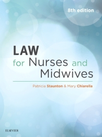 Imagen de portada: Law for Nurses and Midwives 8th edition 9780729542456