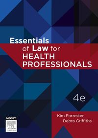 Cover image: Essentials of Law for Health Professionals 4th edition 9780729541664
