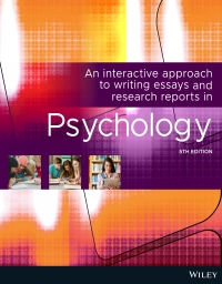 Cover image: An interactive approach to writing essays and research reports in psychology 5th edition 9780730389439