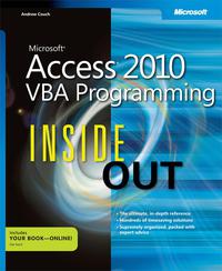 Omslagafbeelding: Microsoft Access 2010 VBA Programming Inside Out 1st edition 9780735659872