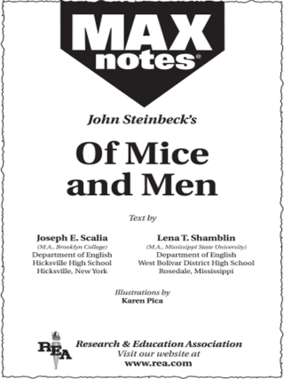 Cover image: Of Mice and Men  (MAXNotes Literature Guides) 9780878919970