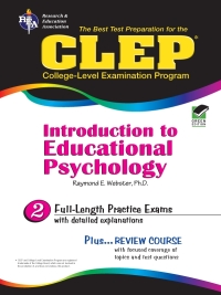 Imagen de portada: CLEP Introduction to Educational Psychology 9780738600932