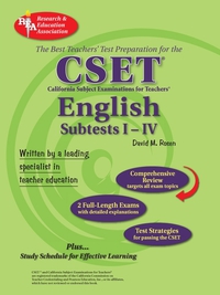 Omslagafbeelding: CSET: English Subtests I-IV 9780738601854