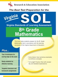 Imagen de portada: Virginia SOL Grade 8 Math 1st edition 9780738600314