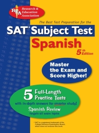 Cover image: SAT Subject Test™: Spanish 5th edition 9780738601168