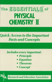 表紙画像: Physical Chemistry II Essentials 1st edition 9780878916214