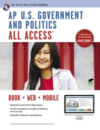 Imagen de portada: AP® U.S. Government & Politics All Access Book   Online   Mobile 9780738610245