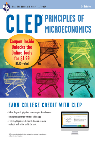 Cover image: CLEP® Principles of Microeconomics Book + Online 9780738610283