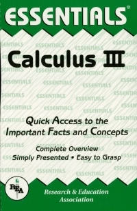 Imagen de portada: Calculus III Essentials 1st edition 9780878915798