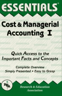 Omslagafbeelding: Cost & Managerial Accounting I Essentials 1st edition 9780878916641