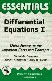 Cover image: Differential Equations I Essentials 1st edition 9780878915811