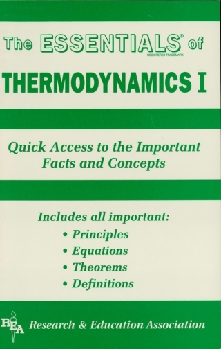 Cover image: Thermodynamics I Essentials 1st edition 9780878916269