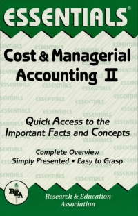 Imagen de portada: Cost & Managerial Accounting II Essentials 1st edition 9780878916689