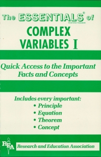 صورة الغلاف: Complex Variables I Essentials 1st edition 9780878916610