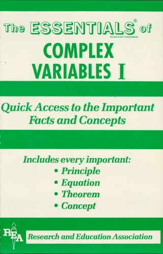 Cover image: Complex Variables I Essentials 1st edition 9780878916610