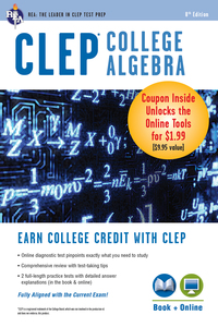 Titelbild: CLEP® College Algebra Book + Online 8th edition 9780738611518