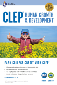 Omslagafbeelding: CLEP® Human Growth & Development, 10th Ed., Book + Online 10th edition 9780738612522