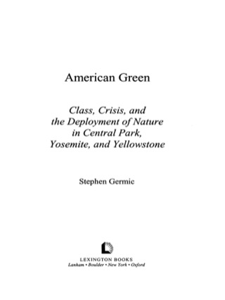 Cover image: American Green 9780739102299