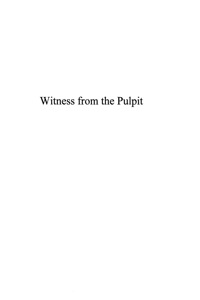 Cover image: Witness from the Pulpit 9780739102596