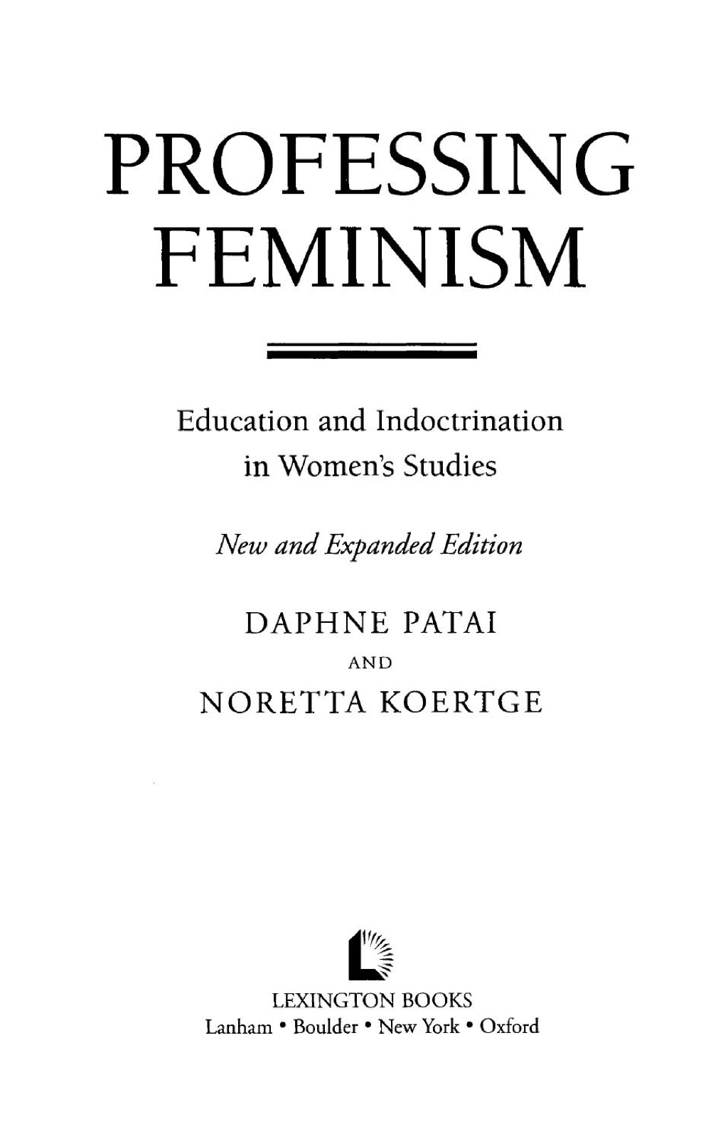 Professing Feminism