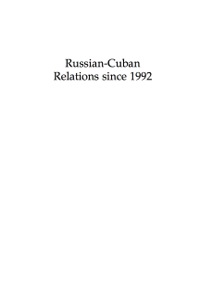 Imagen de portada: Russian-Cuban Relations since 1992 9780739124239