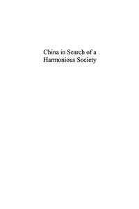 Cover image: China in Search of a Harmonious Society 9780739126233
