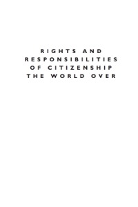 Cover image: The Rights and Responsibilities of Citizenship the World Over 9780739132722