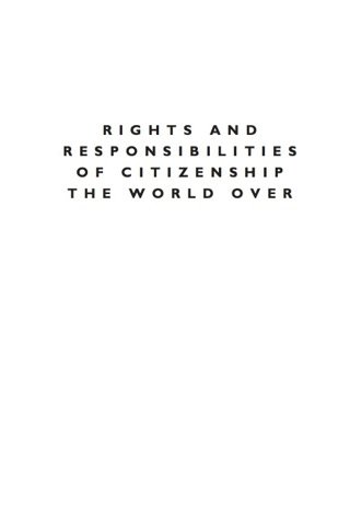 Imagen de portada: Rights and Responsibilities of Citizenship the World Over 9780739132722