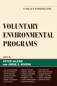 صورة الغلاف: Voluntary Environmental Programs 9780739133224