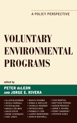 Imagen de portada: Voluntary Environmental Programs 9780739133224