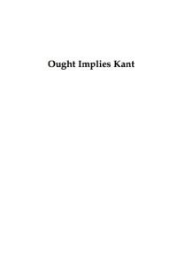 表紙画像: Ought Implies Kant 9780739128770