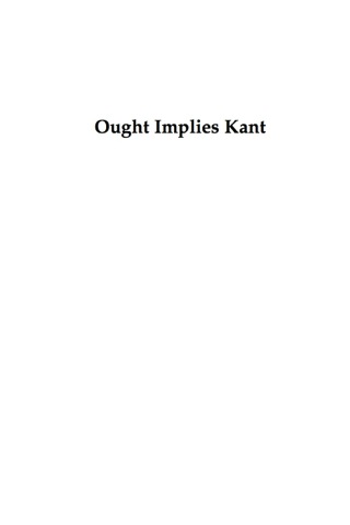 表紙画像: Ought Implies Kant 9780739128770