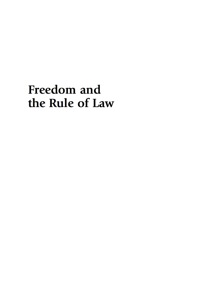 صورة الغلاف: Freedom and the Rule of Law 9780739136188