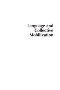 صورة الغلاف: Language and Collective Mobilization 9780739122112