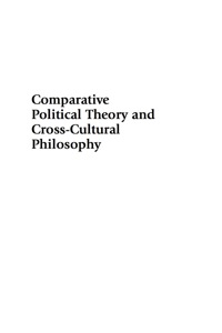 Cover image: Comparative Political Theory and Cross-Cultural Philosophy 9780739122679