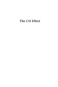 Imagen de portada: The CSI Effect 9780739124703