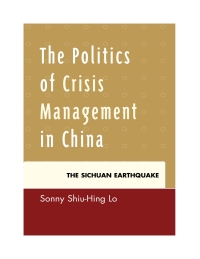 Immagine di copertina: The Politics of Crisis Management in China 9780739139523