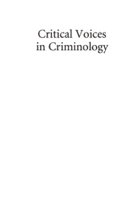 Imagen de portada: Critical Voices in Criminology 9780739120330