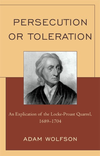 Cover image: Persecution or Toleration 1st edition 9780739147221