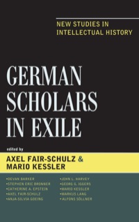 Imagen de portada: German Scholars in Exile 9780739150245