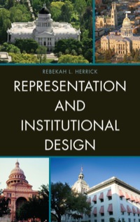 Cover image: Representation and Institutional Design 9780739150672